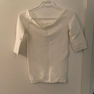 Aritzia Babaton Off shoulder white top